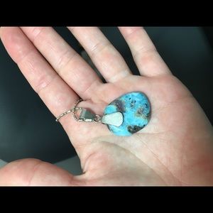 Larimar and sterling silver necklace. Rare stone!